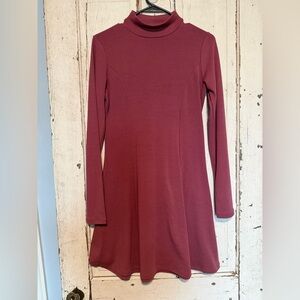 Forever 21 Maroon Long Sleeve Dress